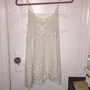 LF white romper with lace detail